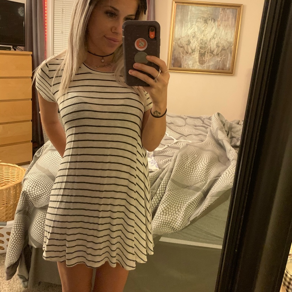 Tobi striped tshirt dress